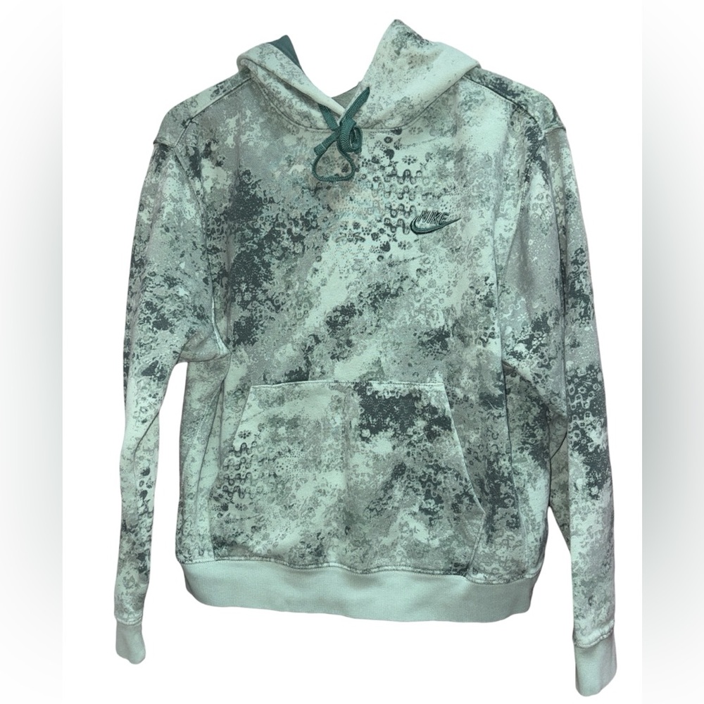 Nike Green Patterned Hoodie medium